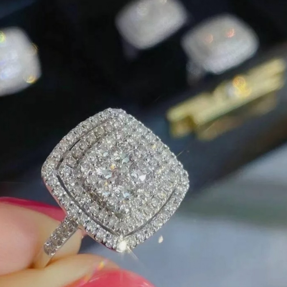 Cz pave statement ring - Picture 8 of 13